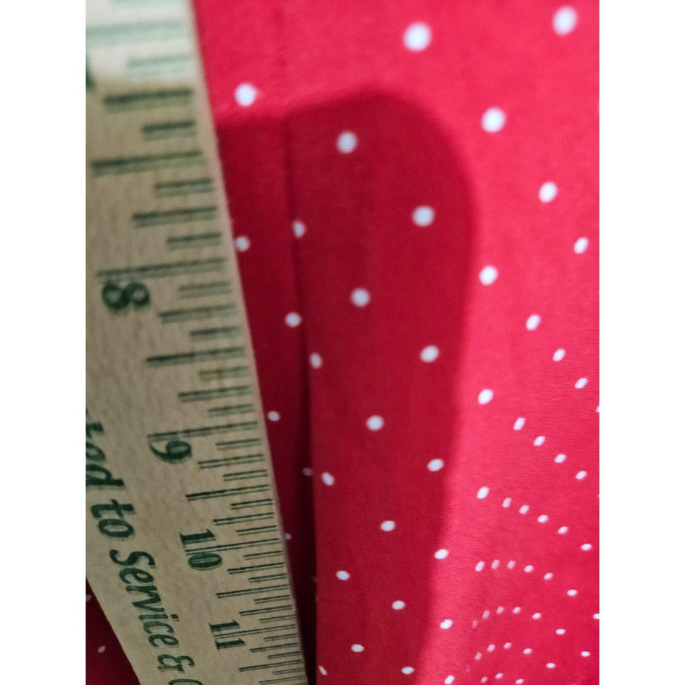 Susan Graver Red Polka Dot Liquid Knit Crop Pants Womens MP Petite Pockets - Picture 5 of 8